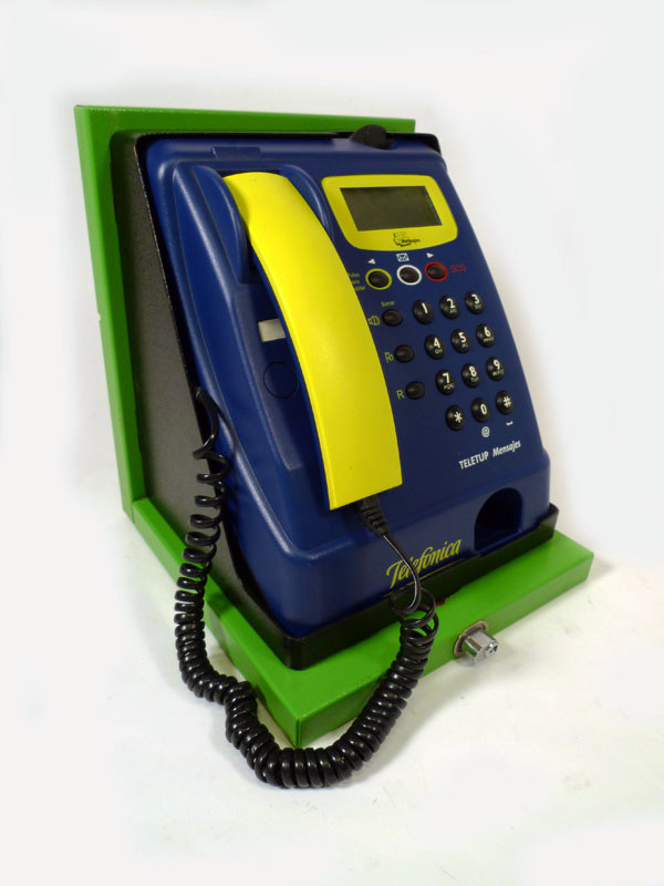 telefono publico azul telefonica con base 25x22x20 base 29x25x25.5 int.base 24.9x22.4x20.4 1u